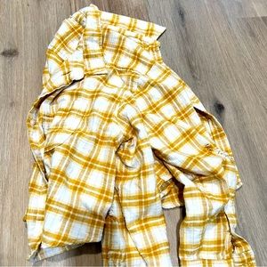 American eagle flannel crop top